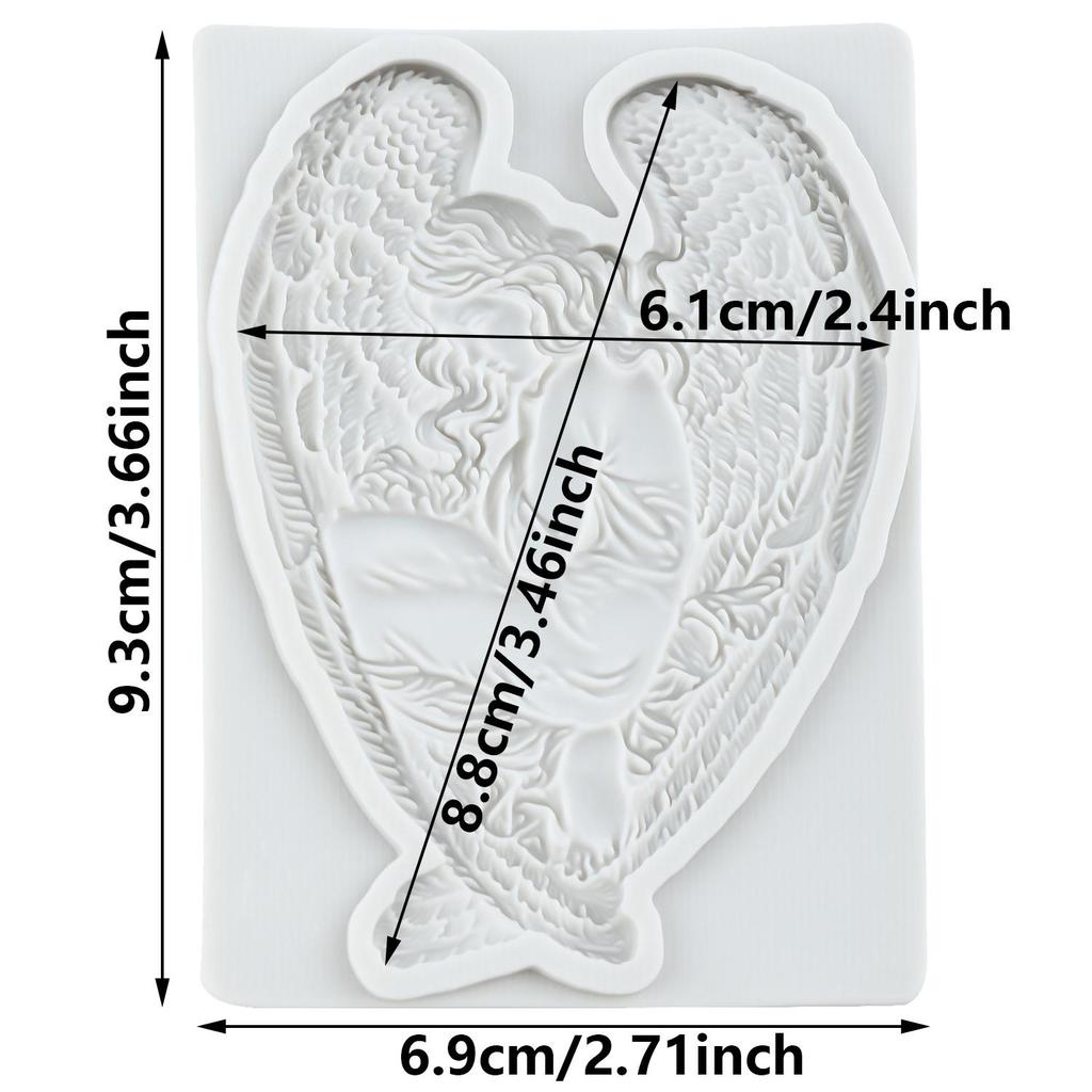 Angel Silicone Mold Angel Wing Fondant Molds Cake Decorating Tools Cupcake Topper Candy Sugar Craft Gum Paste Polymer Clay