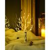 Birch Tree Warm White Light Up Tabletop Small LED Tree Artificial Decorative Branch Tree Lamp for Christmas Holiday Home Party