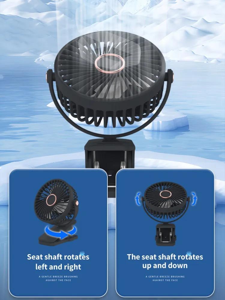 Portable USB Mini Handheld Clip Fan Convenient And Ultra-quiet Electric Fan Rechargeable Student Cute Small Cooling Ventilador