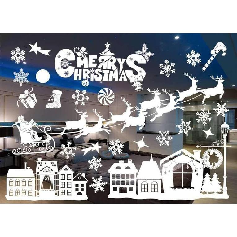 

Рождественские наклейки на окна, наклейки со снежинками, рождественские украшения для окон, наклейки-аппликации, наклейки на стены, наклейки на стекло, фреска, Новый год, Рождество Baise2