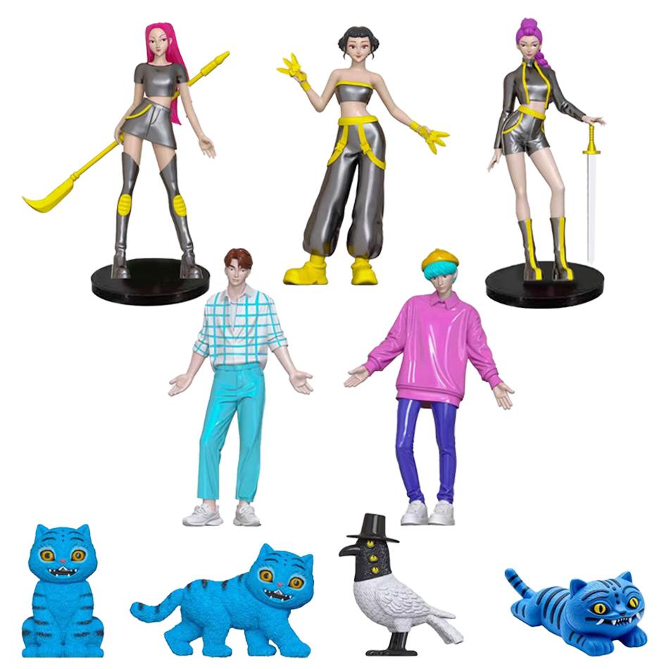 NEW Anime KPop Demon Hunters Doll Vinyl Toy Derpys Tiger Rumi Mira zoi Zoey Sussy Character Figurine Birthday Gift Fan Club Gift