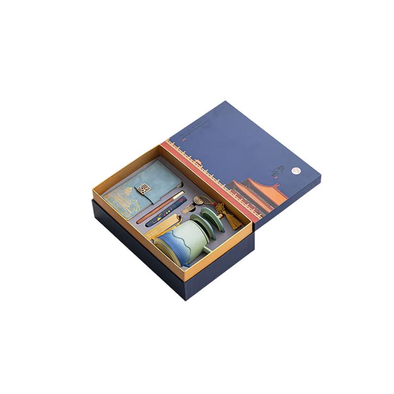 Forbidden City Inspired Ceramic Tea Set & Notebook Gift Box
