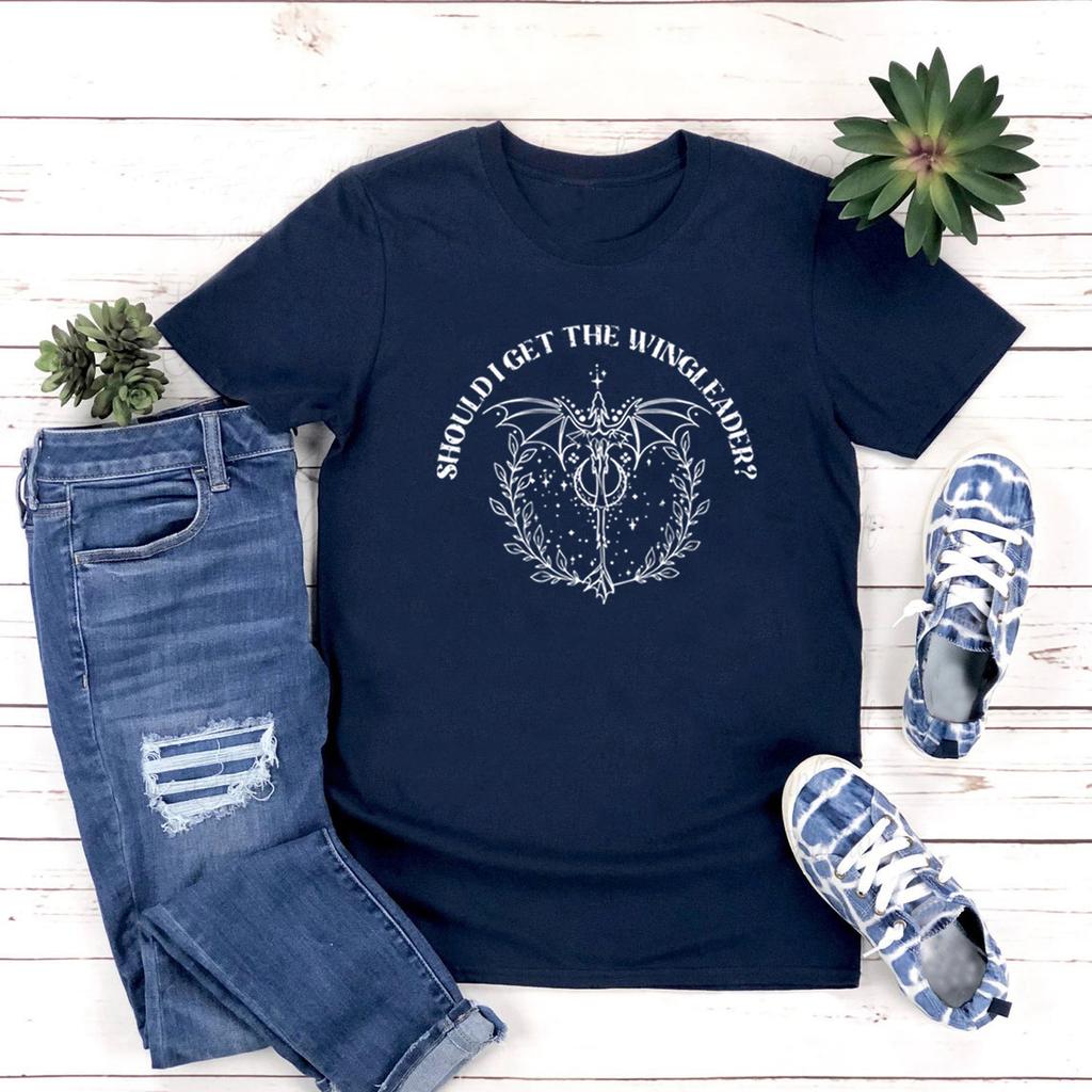 Dovrei Prendere La Maglietta Wingleader Regalo Per Amanti Dei Libri Maglietta Vintage Unisex Manica Corta Maglietta Xaden Riorson Fourth Wing Tee