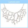 Fashion Solid Color Coral Shaped Women Metal Necklace For Vintage Jewelry Collectors