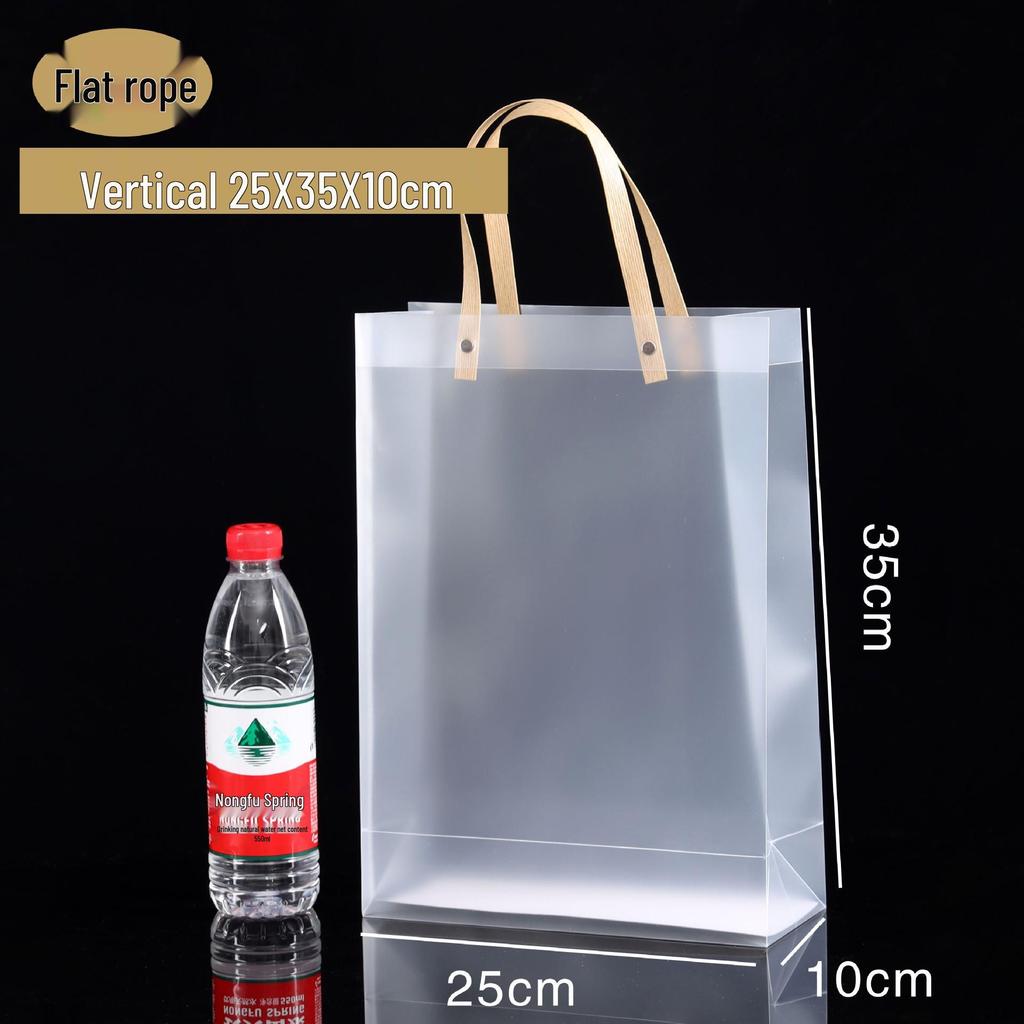 In Stock PVC Transparent Tote Bag, Frosted PP Plastic Gift/Souvenir Packaging, Wedding Candy Bag