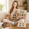 3D Beaded Dog DIY Kit 4 Piece Set Includes Beads String Scissors Instructions for Handmade Bead Craft Projects and Creative Activities