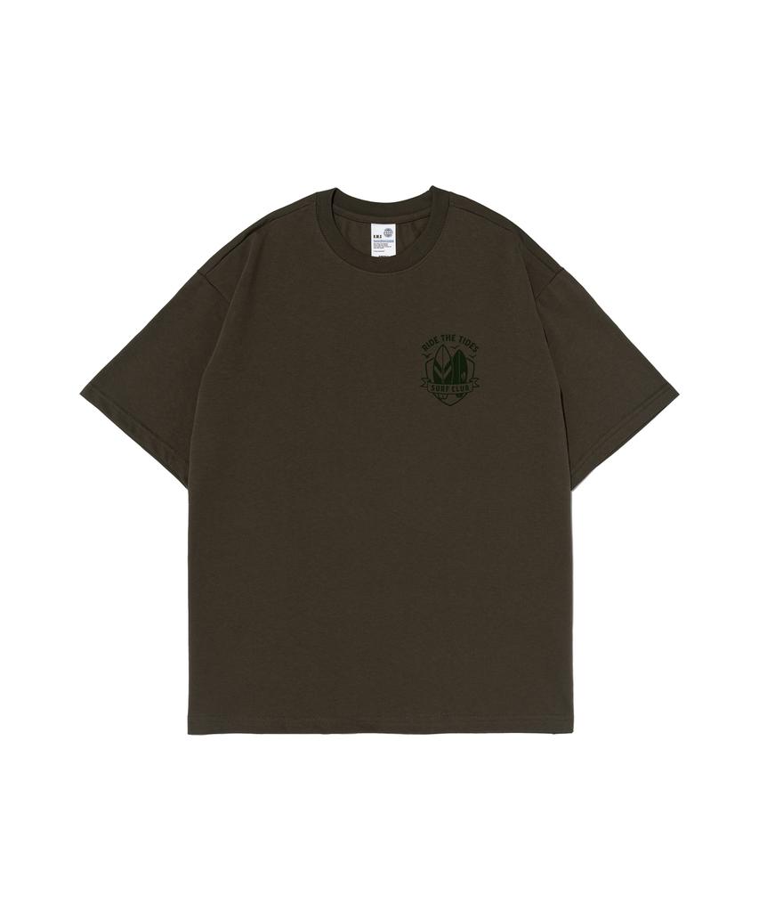 BLACK BRIAR Surf Club Logo T-Shirt (Khaki)