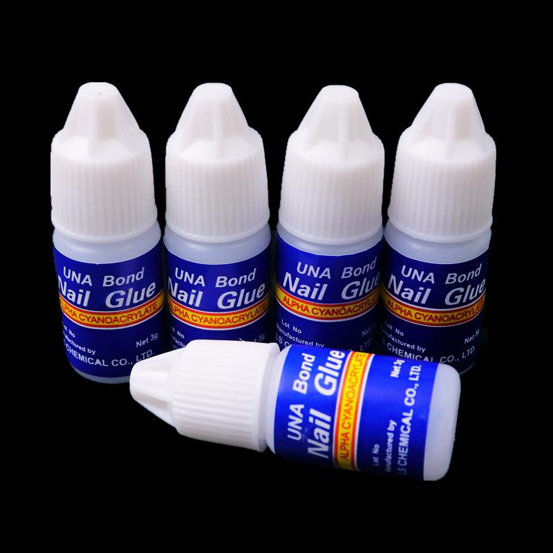 Nail Art Gel Decorations Kit: 3g Nail Tips & Glue