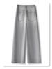 Women's Smoke Gray Slimming Straight-Leg Jeans, Spring/Autumn 2025, Small Size, Loose Fit, Narrow/Wide-Leg, Nine-Point Length