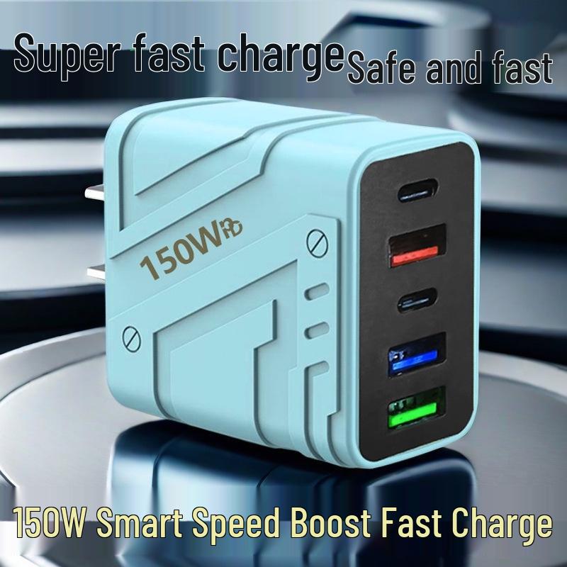 150W Gallium Nitride Multi-Port Fast Charger for Apple, Android, Huawei