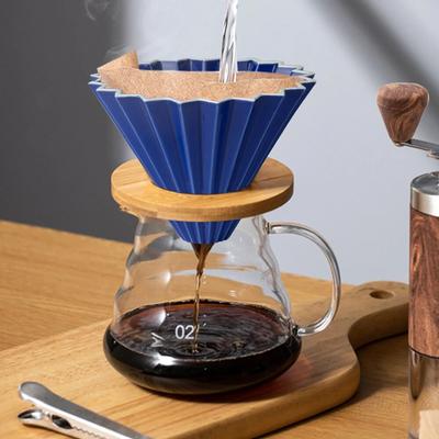 Seramik Kahve Filtre Fincanı Yeniden Kullanılabilir Filtre Kahve Makinesi El ile Demleme Kahve Potu Seti Huni Damlatıcı Kek Filtre Fincanı Kahve Ustası