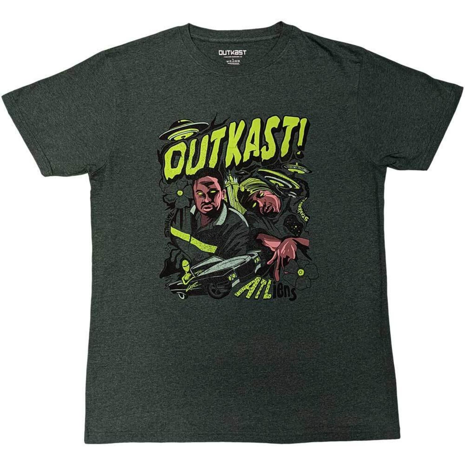Outkast ATLiens T-Shirt Green New Unisex T-Shirt S чёрный