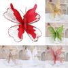 Christmas Butterfly Ornament Fabric Glitter Sequin Deco For Holiday Decor