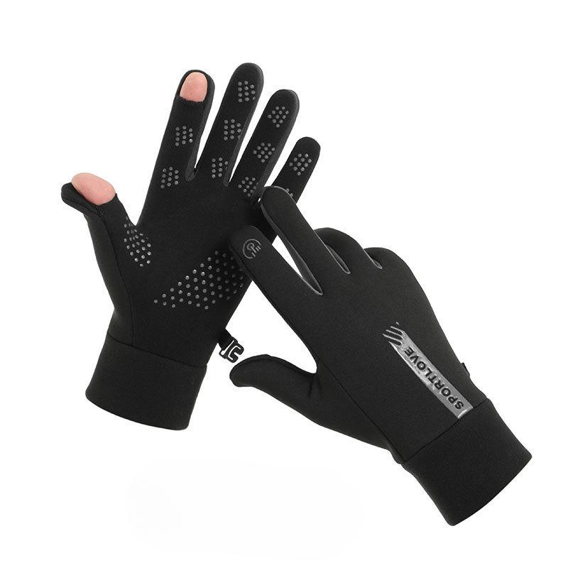 

Warm Gloves Outdoor Riding Couples Driving Anti-slip Wear resistant Durable Plus Velvet Thickened Winter Cold Proof Gloves Average Size