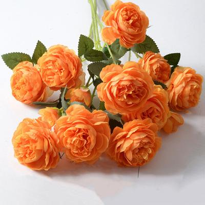 26" Artificial Peonies Flowers with Long Stems Faux Silk Peony Arrangement Bouquet with 2 Heads Full Blooms And 1 Bud for Wedding Centerpiece Party