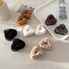 2Pcs Plush Cat Ears Hair Claw Women Side Clip Broken Hair Small Grab Clip Sweet Cute Princess Head Shark Clip Hairpin Headwear