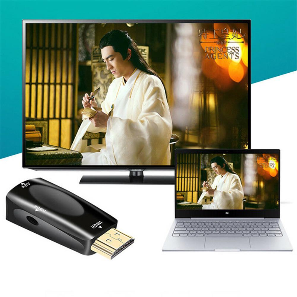 Para Adaptador de Cabo Conversor de Áudio de 15 Pinos Fêmea para VGA Macho FHD 1080P 720P 480P Para PC Laptop Caixa de TV Projetor