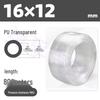 Transparent PU Air Hose for Compressors: Sizes 3-22mm