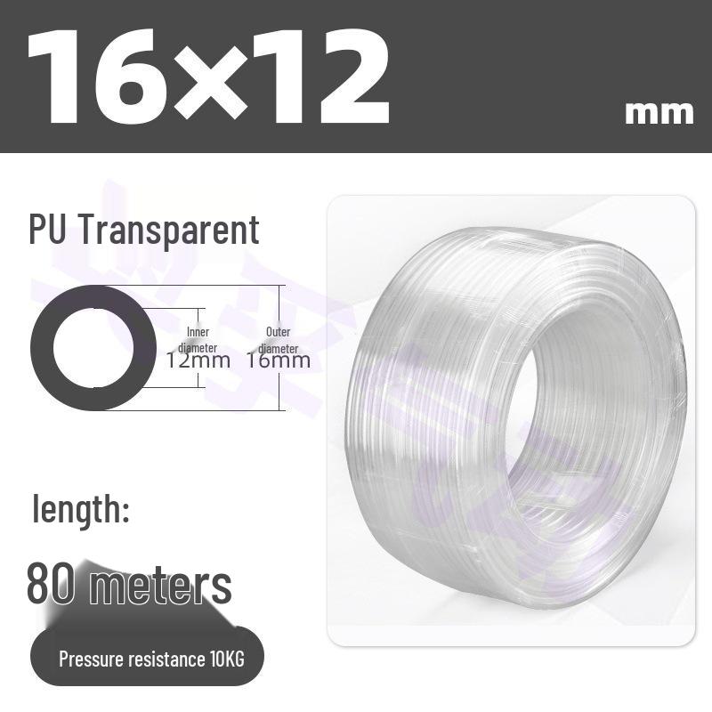 Transparent PU Air Hose for Compressors: Sizes 3-22mm