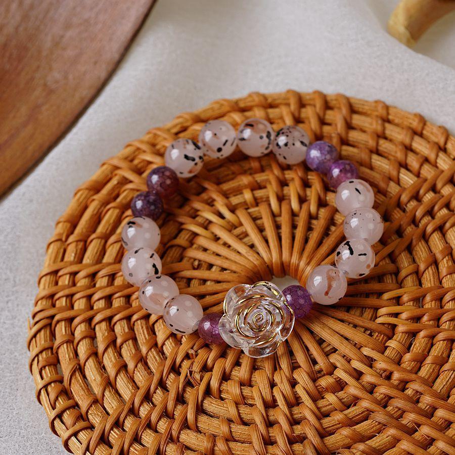 Guofeng Creative Rose Mori Cultural Play Bracelet Women's Literature New Chinese Style Student Game Bracelet Tide Handmade