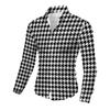Men's Plaid Print Long Sleeve Shirt Casual Loose Print Long Sleeve Shirt