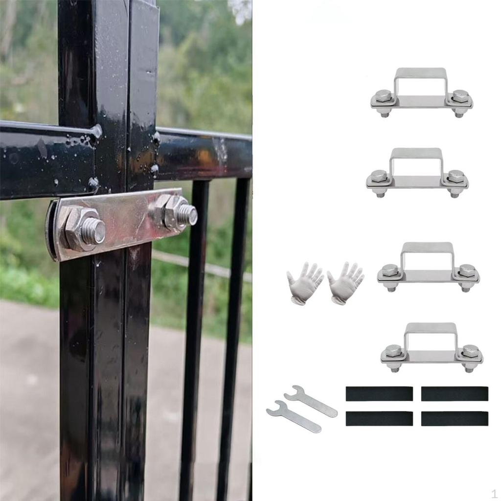 4 Pieces Large Pet Playpen Reinforcement Kit Accessories Square Tube Clamps for Cat Enclosures