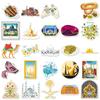 Waterproof Middle Eastern Building Scenery Sticker Set: 50 Exquisite Colorful Designs for Diary and Notebook Decoration