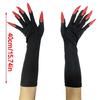 Cool Halloween Gloves Long Section Spooky Claw Dress Up Gloves Fashionable Long Nails Cosplay Halloween Funny Gloves