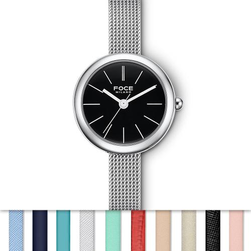 [FOCE LADY] FOCE LADY Women s Changeable Band Macaron Watch FM2012BK Black