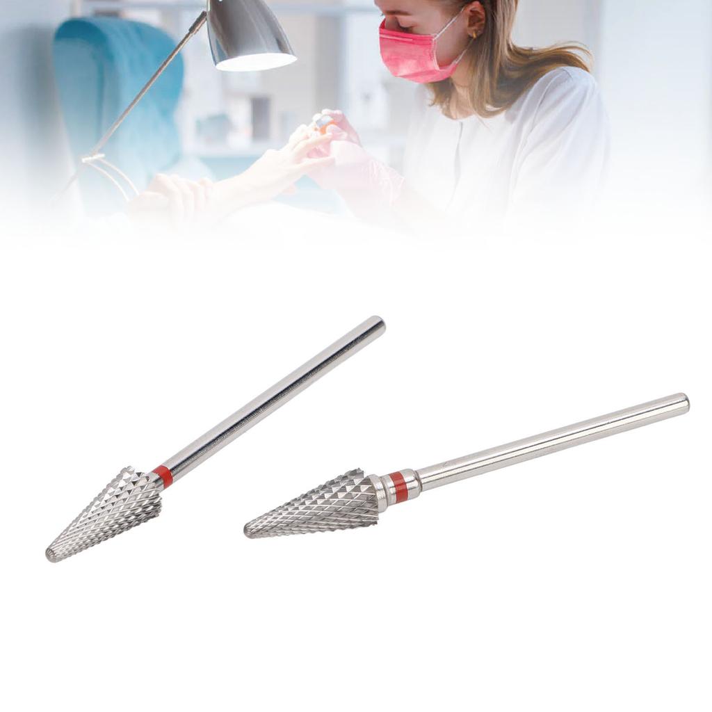 Nail Tapered Drill Bit Professional Fast Removing Tungsten Steel Manicure Drill Bits for Exfoliating