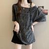 Plus Size Off-the-Shoulder Ripped T-Shirt - Loose and Flattering Summer Top for Women