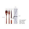 Wooden Chopsticks Spoon Fork Set Student Tableware Convenient Spoon Fork Chopsticks Set