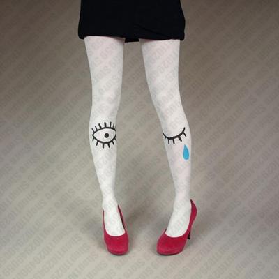 Punk Y2K JK Vintage Harajuku Weißer Buchstabenaufdruck Lange Socken Damen Cosplay Niedliche Strümpfe Schickes Streetwear 2000er Emo Mädchen Y2k Stil