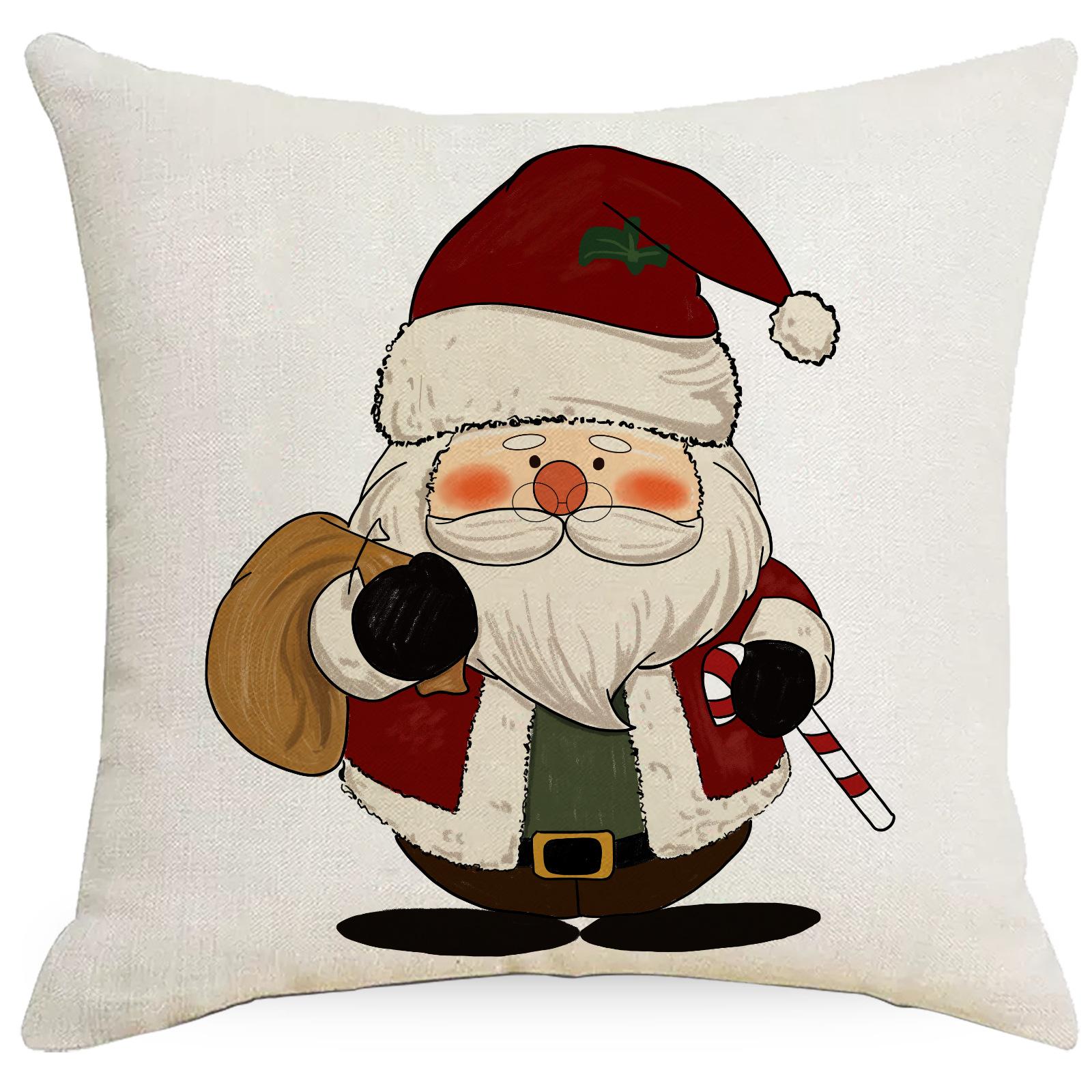 

Рождественская наволочка Санта Клаус Лось Снеговик Дом Диван Подушка 45 * 45Cm