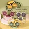 USB Rechargeable Neck Hanging Fan - Portable, Foldable, Outdoor Use