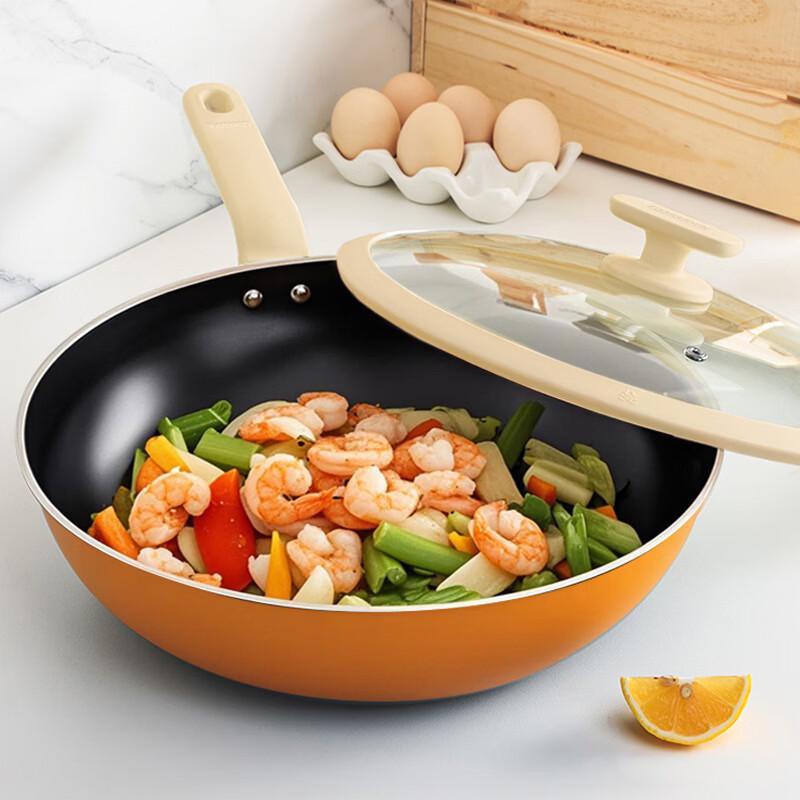 GLASSLOCK Titanium Non-stick Enamel Wok
