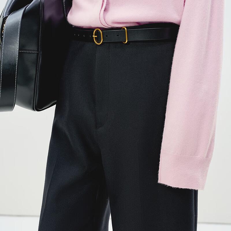 LESS 2025 Spring Straight Leg Cropped Casual Pants