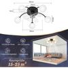 Ventilateur de plafond - NETTLIFE - G9 - Moteur DC réversible 6 vitesses - Éclairage 5x G9 - Télécommande & minuterie