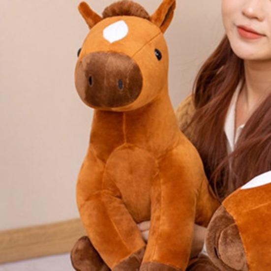 Adorable Horse Plush Toys Decorative Anti-fade Increase Vitality Horse Stuffed Doll for Kids