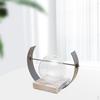 Terrarium with Metal Stand, Air Er Bulb Glass Vase Holder Retro Tabletop for S Home and Garden