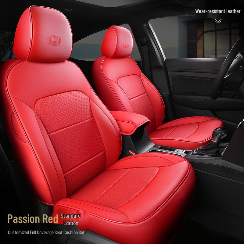 OMN Modern Reina Car Seat: Custom Full-Wrap Sporty Leather Cushion, All-Season Use