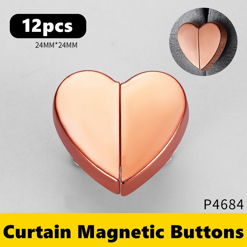 Curtain Magnetic Button Detachable Curtain Fix Fastener Clip Prevent Light Adjustment Window Screen Close Magnet Buckle