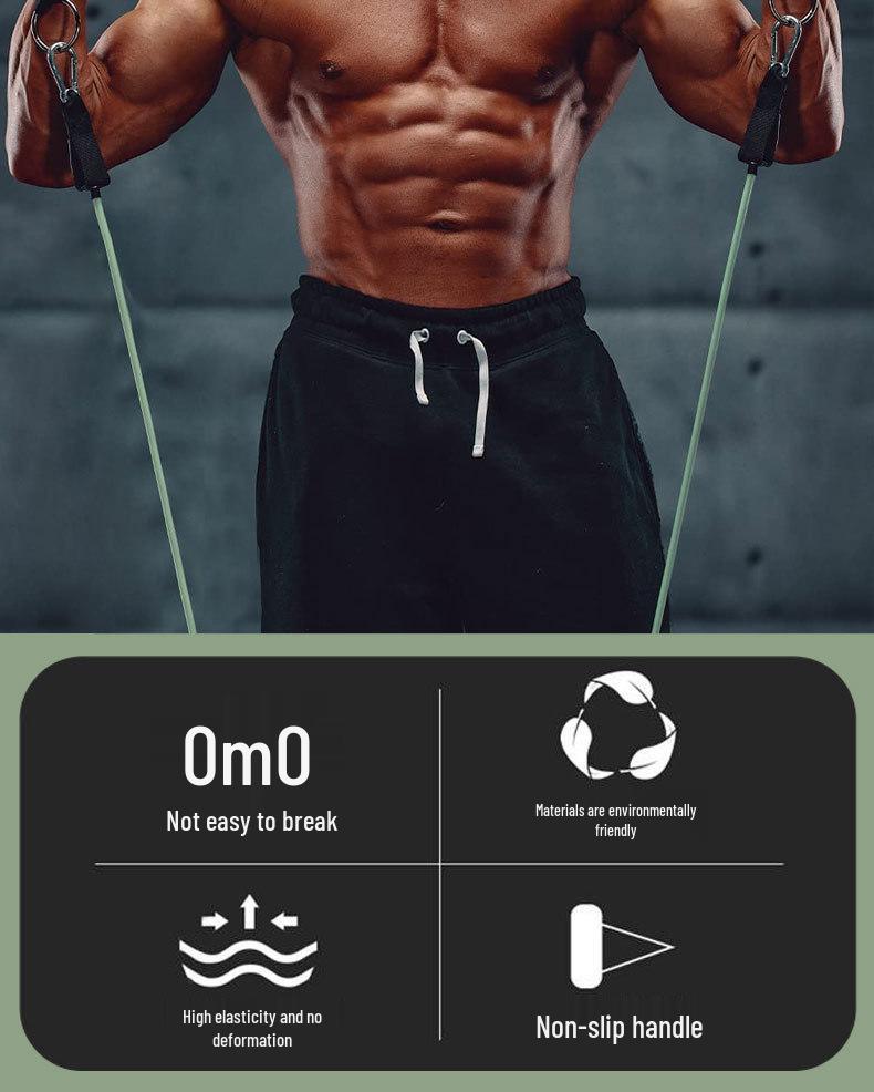 11-Piece Fitness Resistance Band Set for Home Exercise
