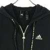 adidas One point logo Long sleeve Zip hoodie M black Women Used