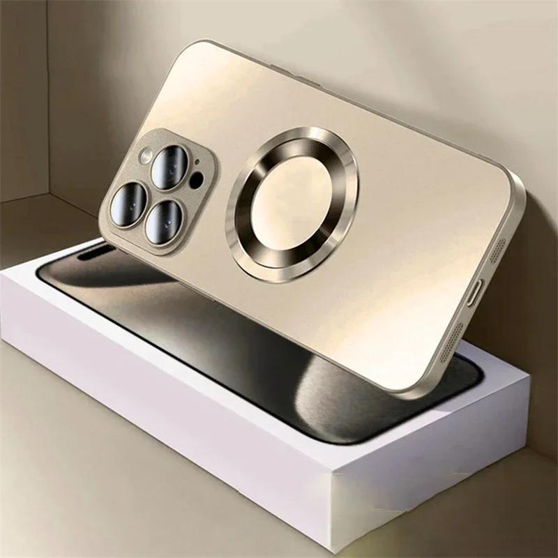 Luxury Magnetic For Magsafe Case For iPhone 17 16 15 Pro Max 14 13 12 11 Camera Protection Shockproof Wireless Charging Cover
