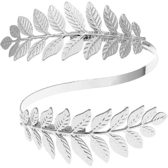 RechicGu Leaf Tree Bracelet Upper Arm Cuff Armlet Bangle Bracelet Armband Greek Roman Laurel Christmas Tree Leaf Festival Bridal
