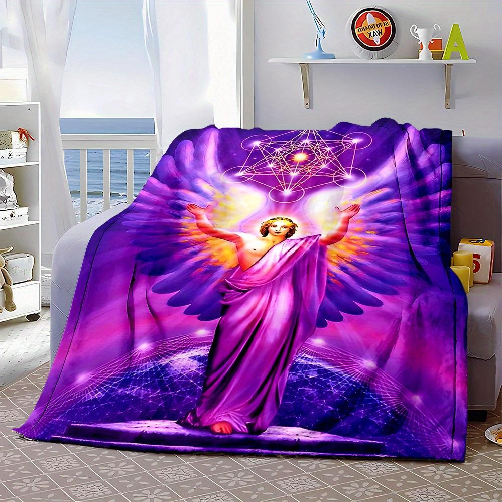 Metatron Druck Flanell Überwurf Decke Wendbar Alle Jahreszeiten Weich Langlebig Büro Nickerchen Geschenk