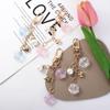 Pearls Pendant Children Resin Women Key Chain Car Key Ring Ornaments Korean Style Pendant Rose