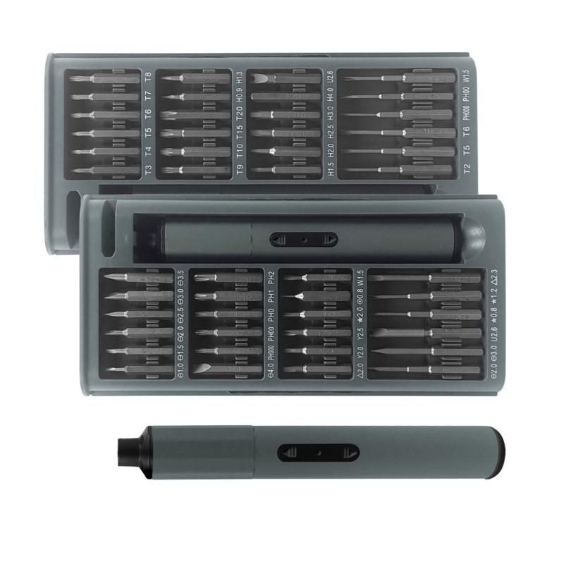 Rechargeable 50 In 1 Wireless Electric Screwdriver Kit With Quiet Motor And 4 LED Light Suitable For Precise Repair Work