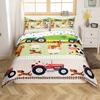 Set Biancheria da Letto Trattore per Bambini Culla Carino Cartone Animato Animali della Fattoria Copripiumino Con 1 Federa Per Bambini Ragazzi Ragazze